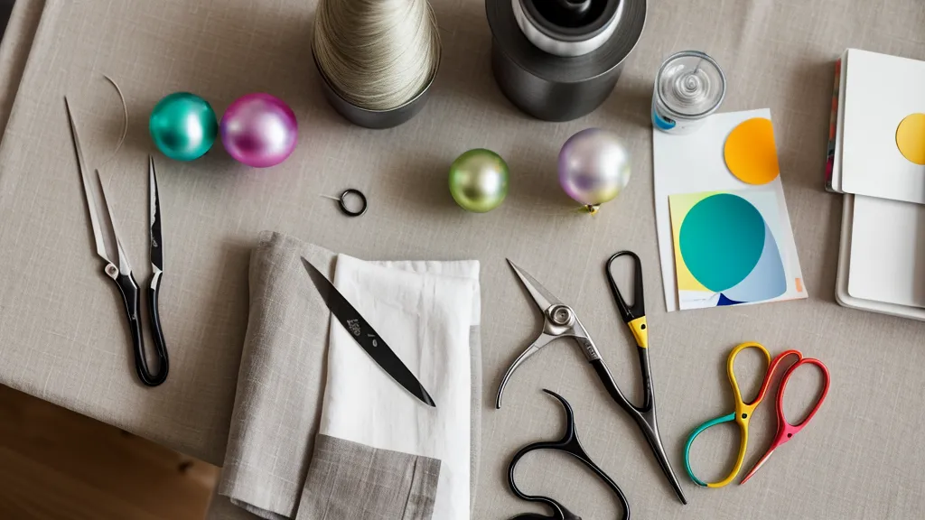 Materiales de decoración con globos organizados por tamaños sobre una mesa