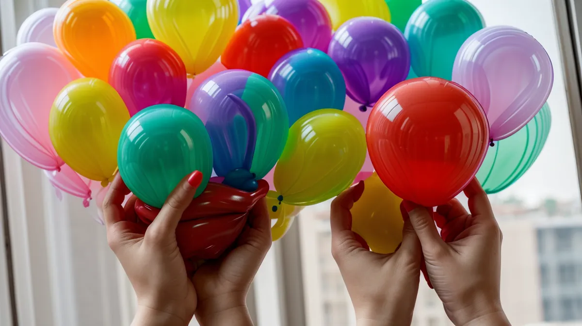 Globos de doble capa combinados en tonos análogos, técnica de decoración DIY para globos personalizados