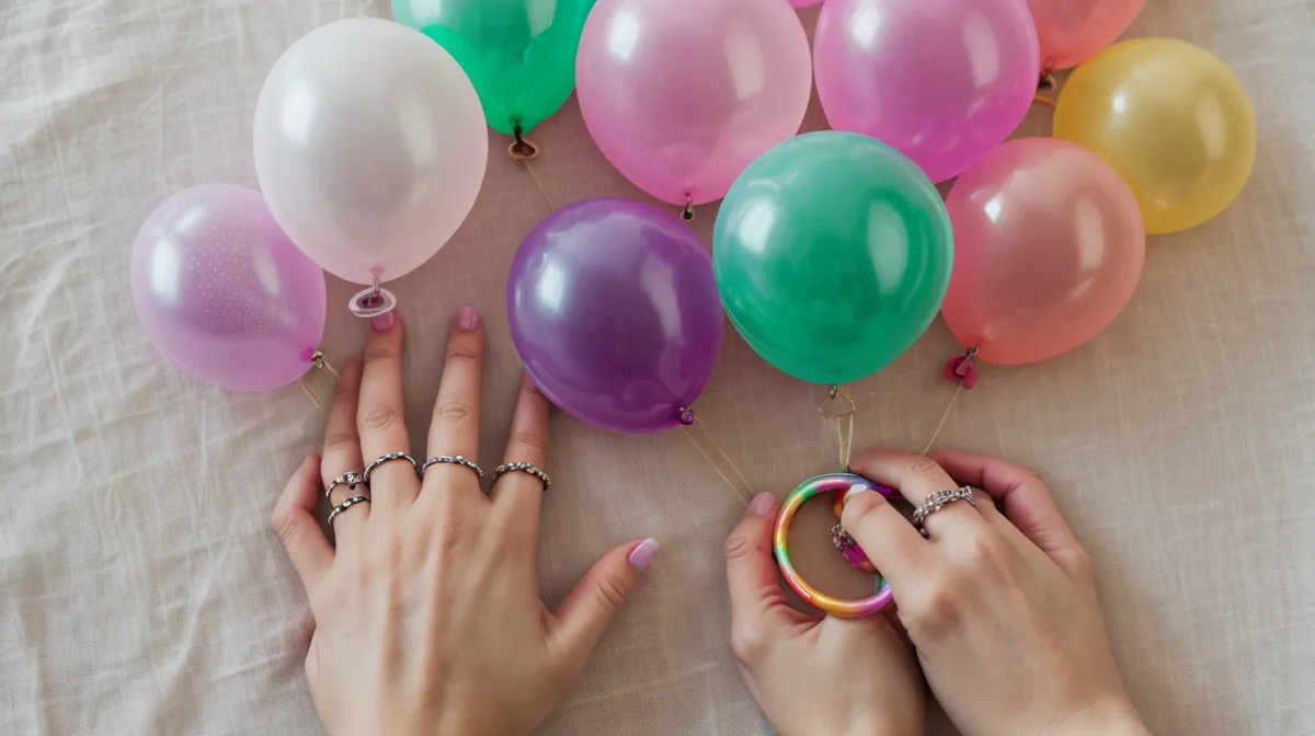 Aro de globos decorado para eventos: comparativa de montaje en salón y al aire libre