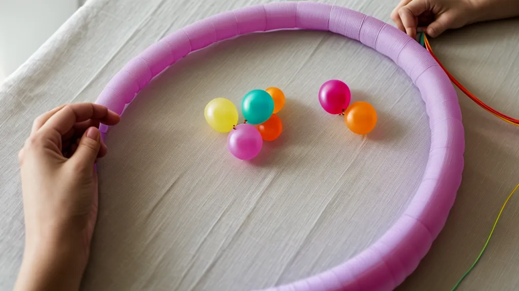 Inflando globos con margen de aire para un aro más flexible y duradero