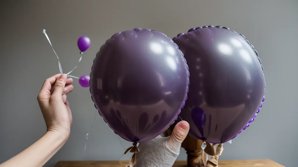 Manos demostrando la técnica de double stuffing para personalizar colores de globos.