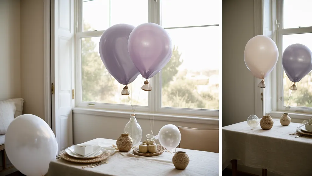 Primer plano de dos globos de látex de diferentes tamaños para calibrado